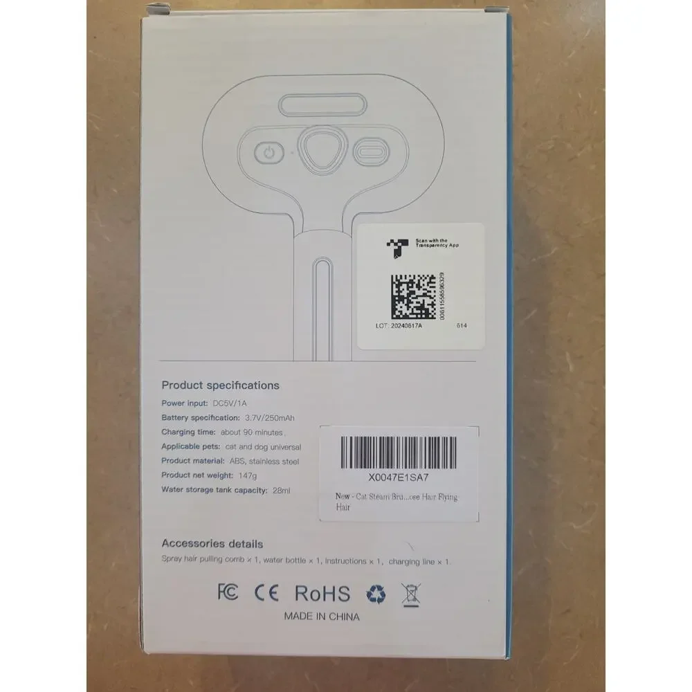 Pet Spray Hair Comb Prevent Fly Away Hair USB Charge NEW